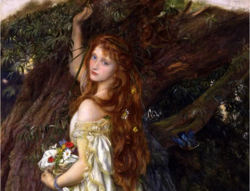 "Ophelia" - Arthur Hughes (1865) (Pre Raphaelite Art)